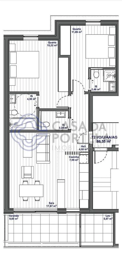 Apartamento T2 para Venda em Fânzeres e São Pedro da Cova