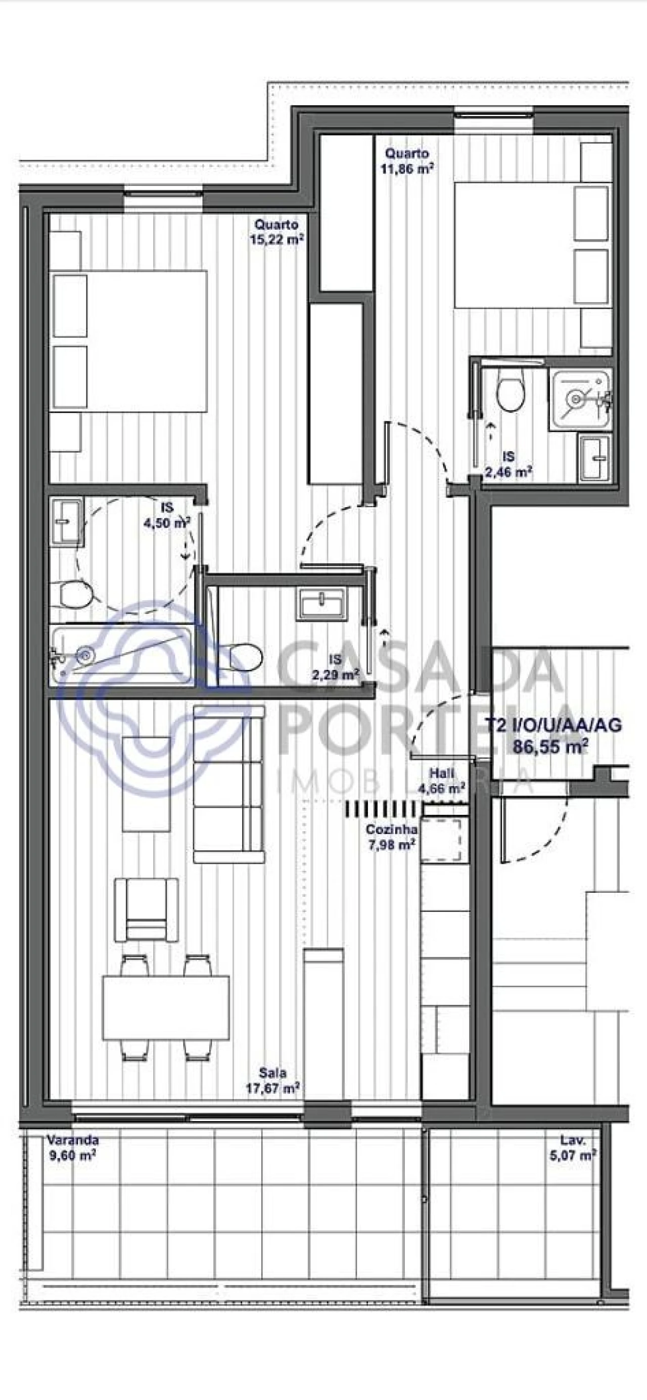 Apartamento T2 para Venda em Fânzeres e São Pedro da Cova Foto 9