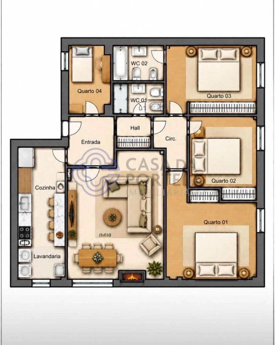 Apartamento T3 para Venda em Perafita, Lavra e Santa Cruz do Bispo Foto 38
