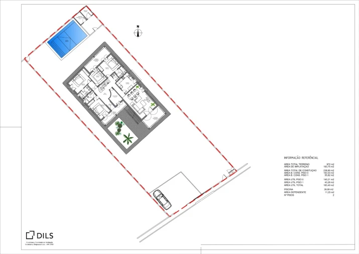 Moradia T5 para Venda em Santa Luzia Planta 1
