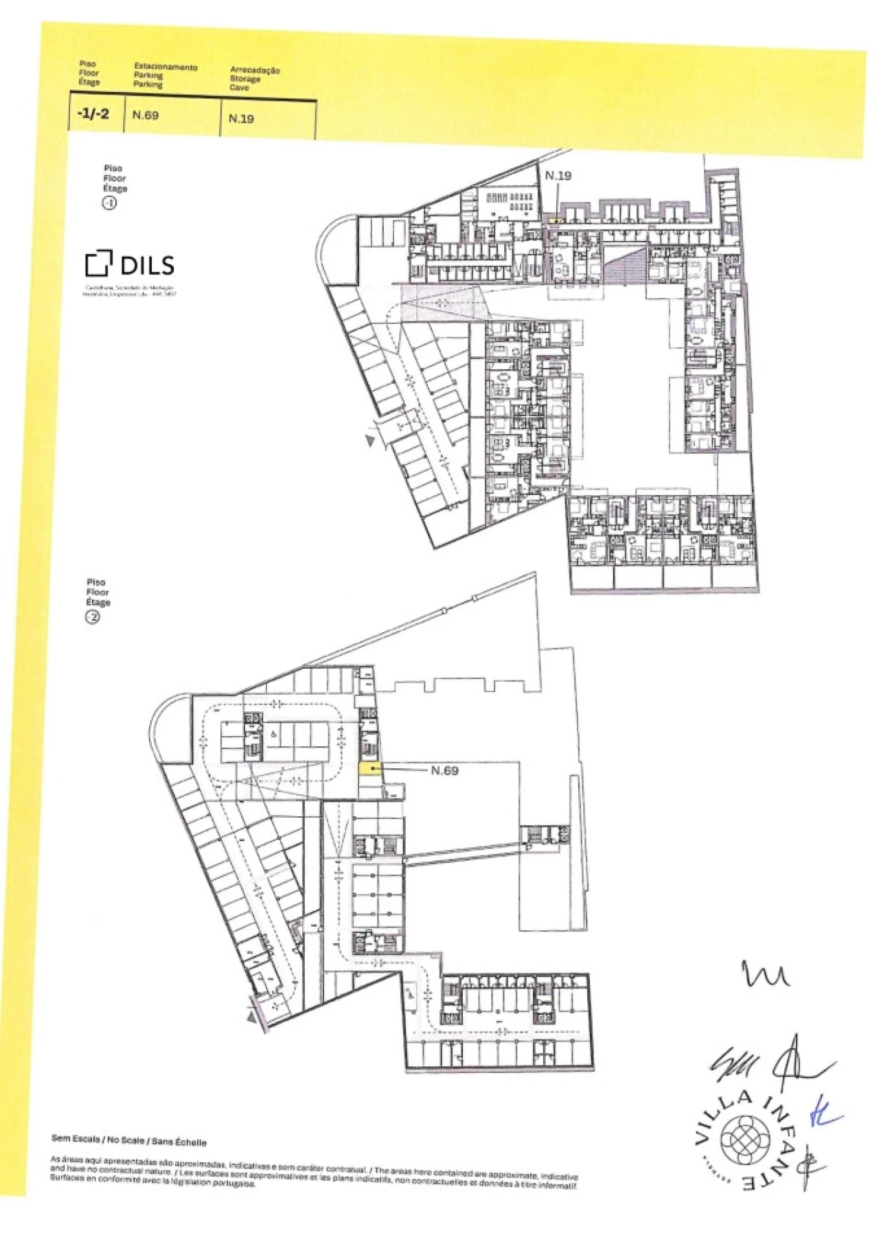 Apartamento T2 para Venda em Estrela Planta 2