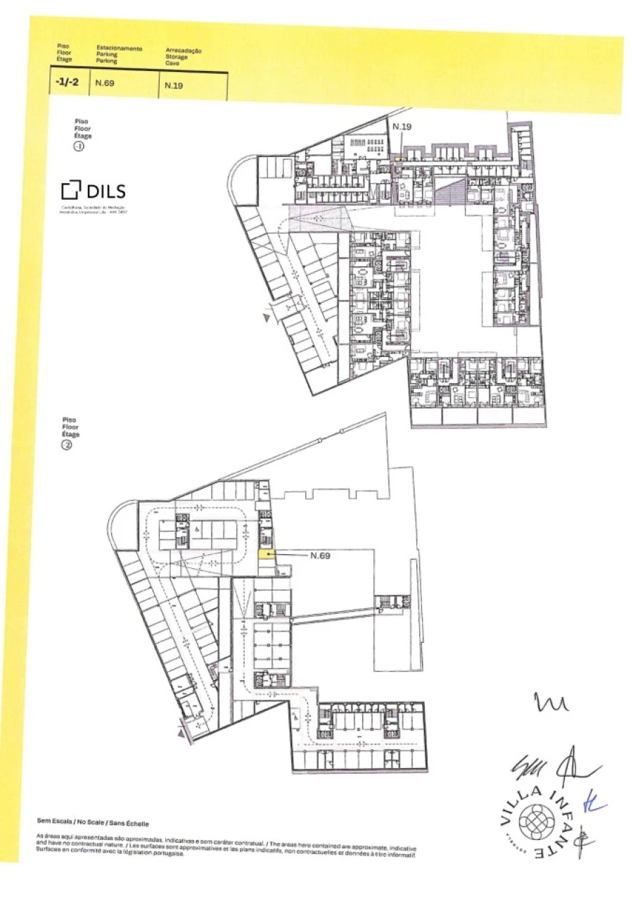 Apartamento T2 para Venda em Estrela Planta 2