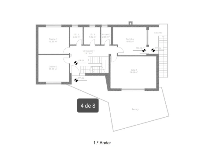Moradia T5 para Venda em Mouronho Planta 1