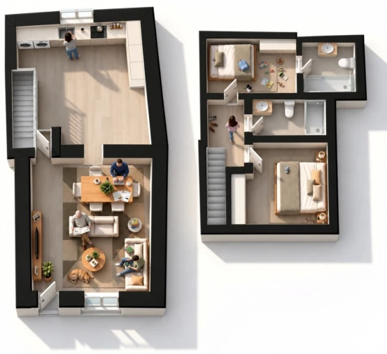 Moradia T2 para Venda em Canha Planta 1