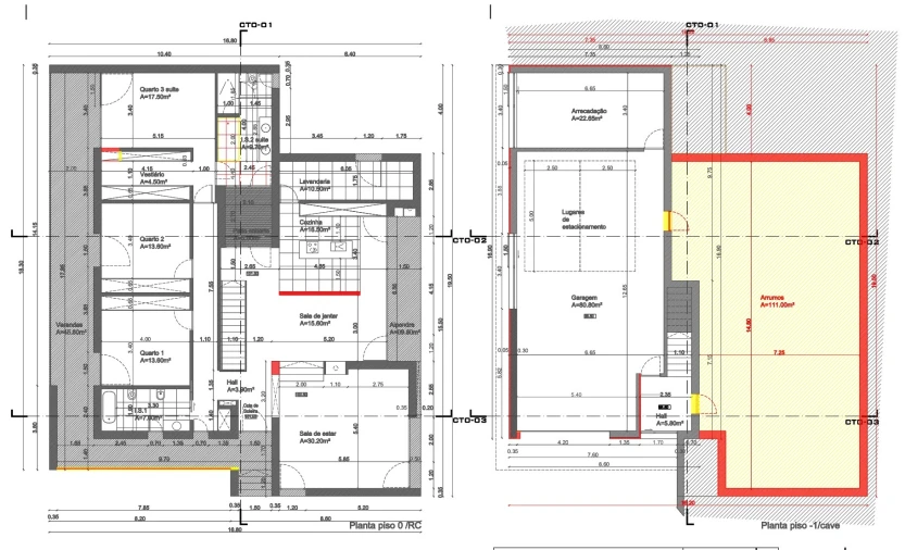 Moradia T3 para Venda em Batalha Planta 1