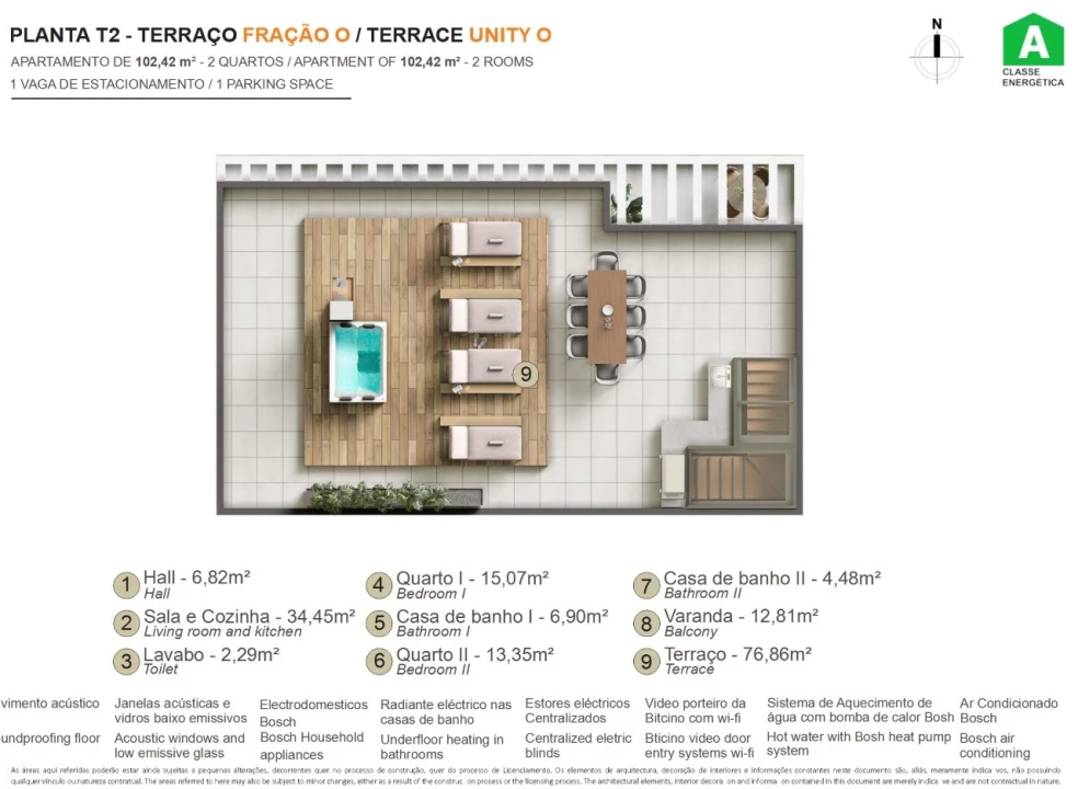 Apartamento T2 para Venda em Tavira (Santa Maria e Santiago) Planta 2