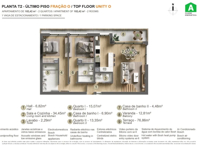 Apartamento T2 para Venda em Tavira (Santa Maria e Santiago) Planta 1