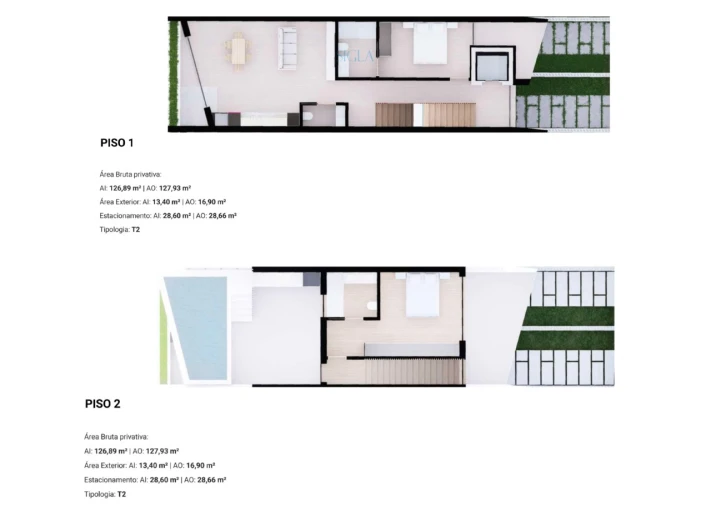 Moradia T2 para Venda em Gulpilhares e Valadares Planta 1