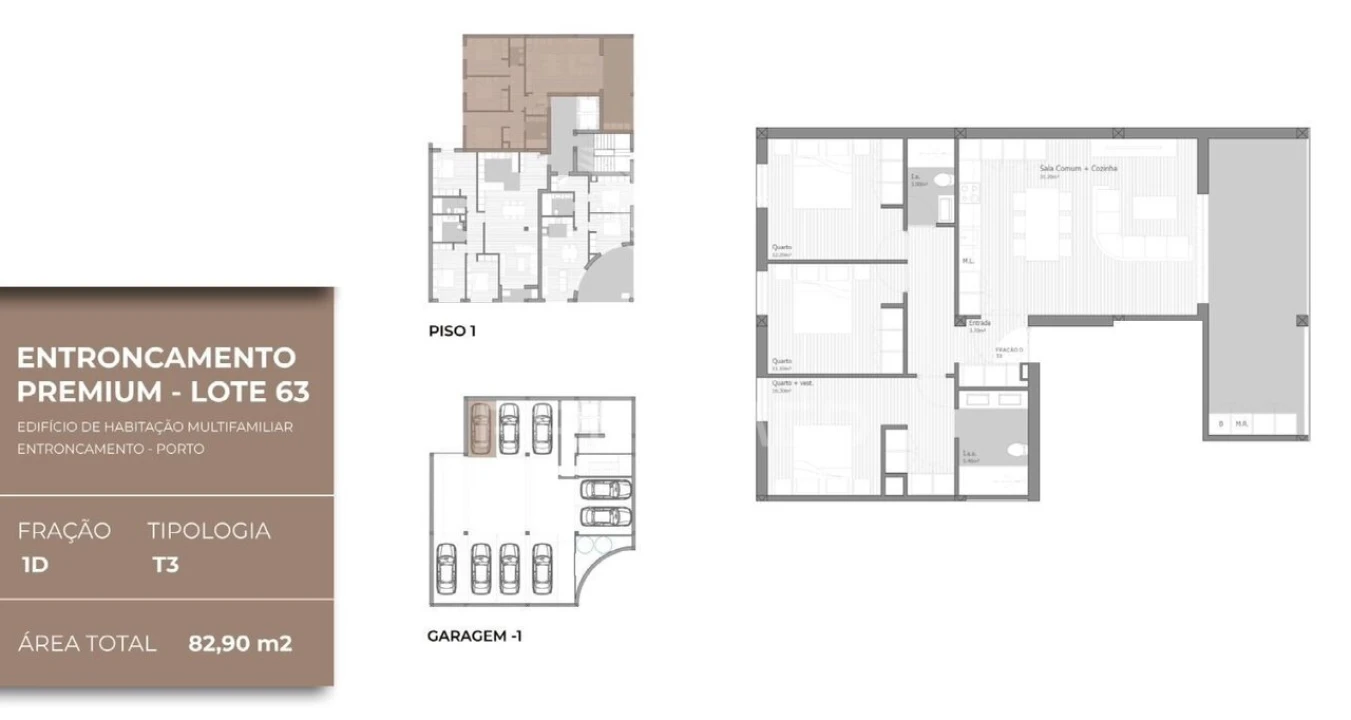 Apartamento T3 para Venda em São João Baptista Foto 9