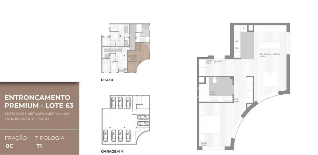 Apartamento T1 para Venda em São João Baptista Foto 9
