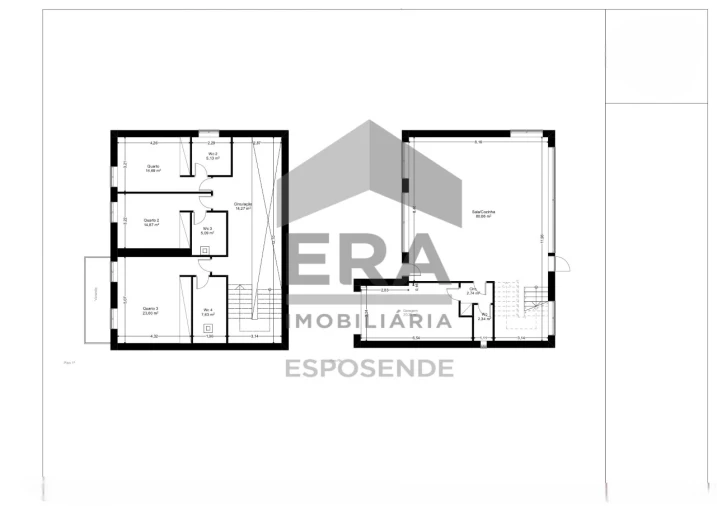 Moradia T3 para Venda em Vila Cova e Feitos Planta 1