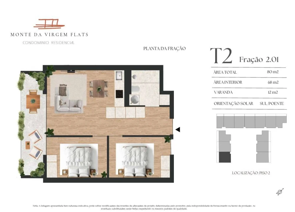 Apartamento T2 para Venda em Vilar de Andorinho Foto 19