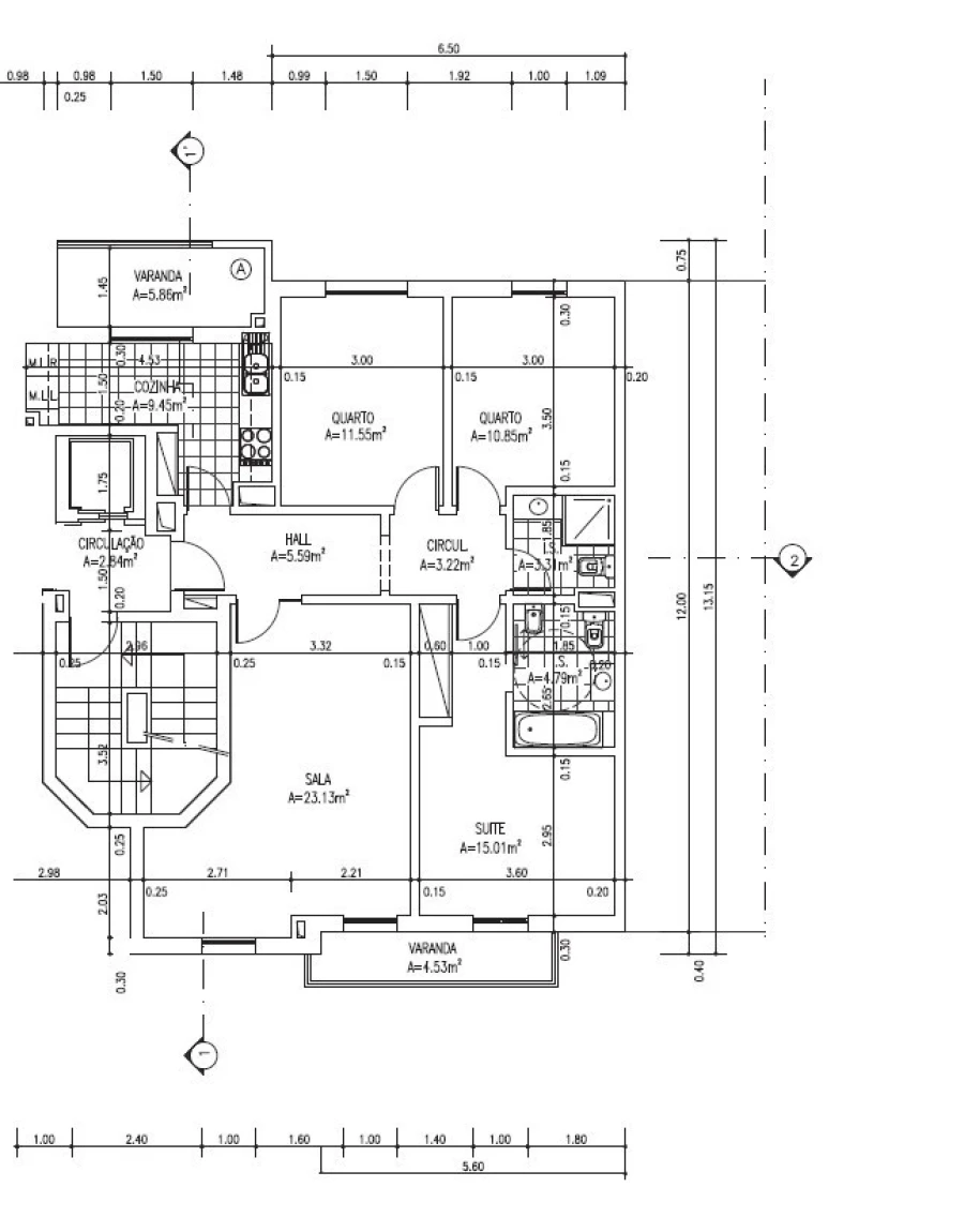Apartamento T3 para Venda em Ramada e Caneças Planta 1