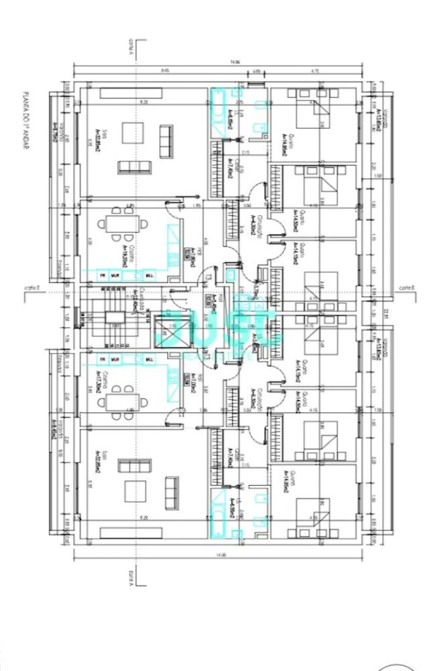 Apartamento T3 para Venda em Pinhal Novo Planta 1