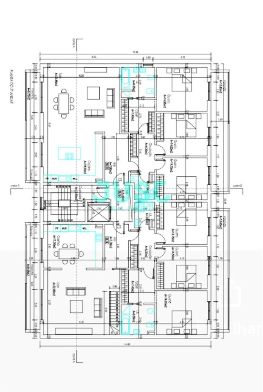 Apartamento T3 para Venda em Pinhal Novo Planta 3