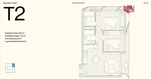 Apartamento T2 para Venda em Lordelo do Ouro e Massarelos