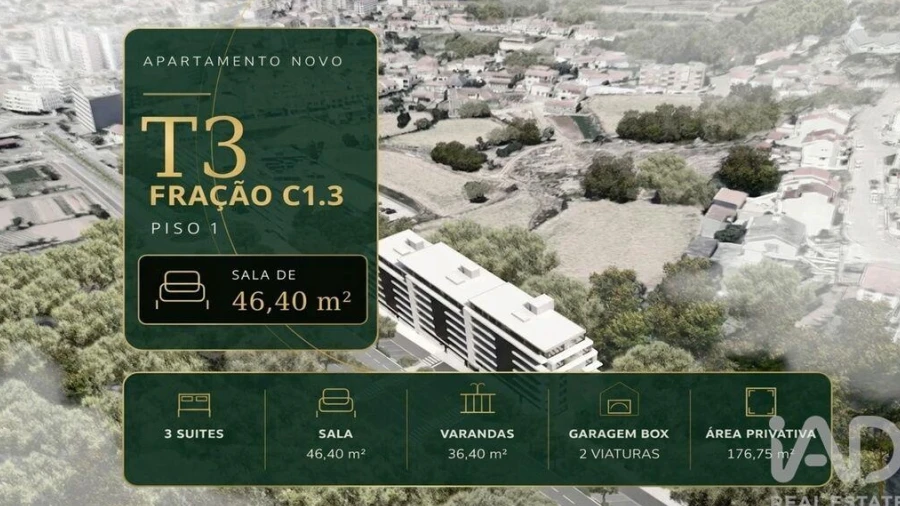 Apartamento T3 para Venda em Gondomar (São Cosme), Valbom e Jovim