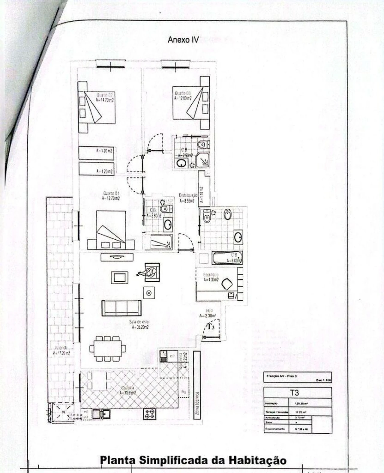 Apartamento T3 para Venda em Fatima Foto 27