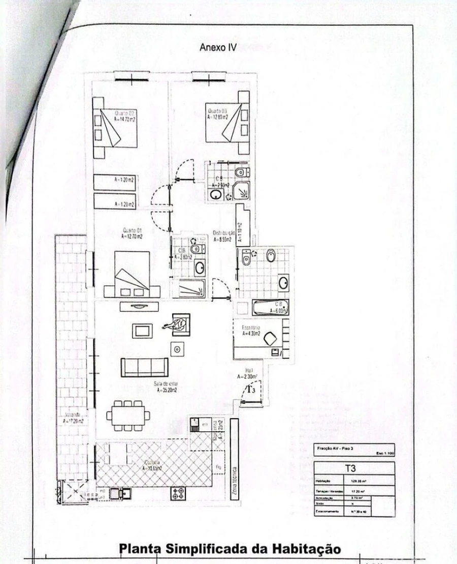 Apartamento T3 para Venda em Fatima Foto 27