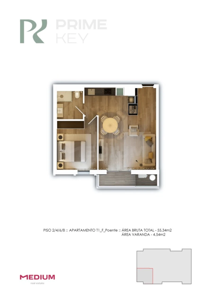 Apartamento T1 para Venda em Vila Nova de Famalicão e Calendário Foto 14