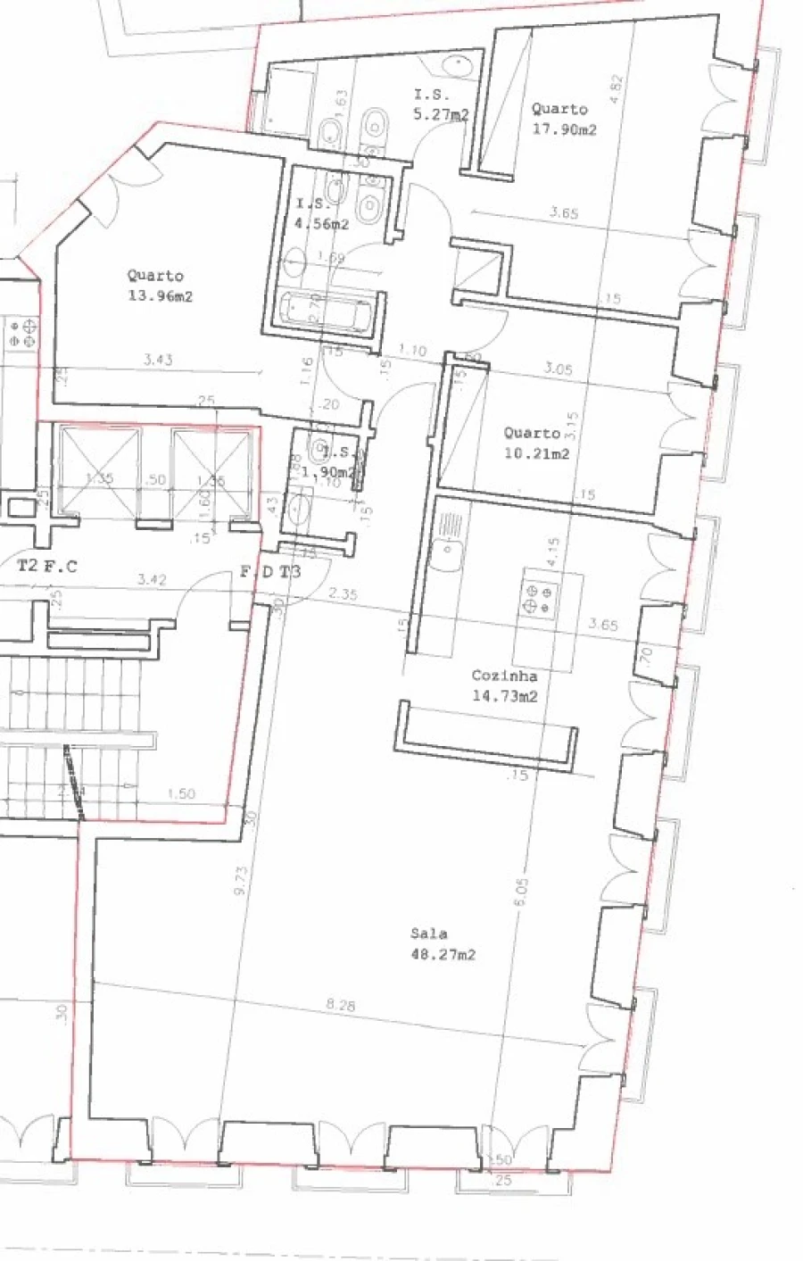 Apartamento T3 para Venda em Estrela Planta 1