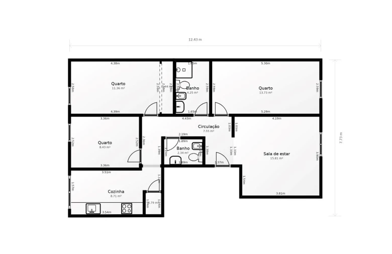 Apartamento T3 para Venda em Cacém e São Marcos Foto 5