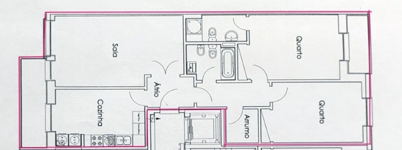 Apartamento T2 para Arrendamento em Glória e Vera Cruz Planta 2