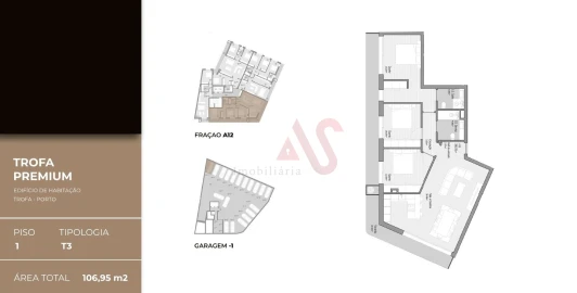Apartamento T3 para Venda em Bougado (São Martinho e Santiago)