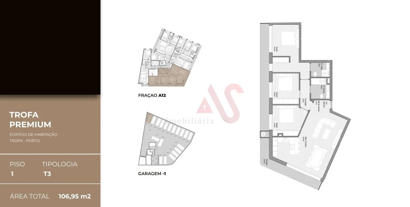 Apartamento T3 para Venda em Bougado (São Martinho e Santiago) Foto 15
