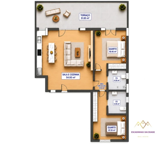 Apartamento T2 para Venda em Loures Planta 1