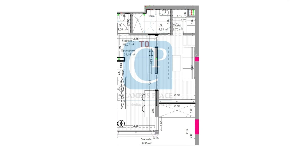 Apartamento T0 para Venda em Fânzeres e São Pedro da Cova Planta 1