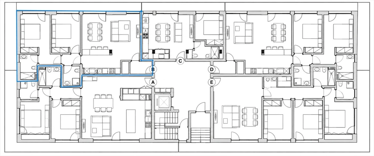 Apartamento T2 para Venda em Viseu Planta 1
