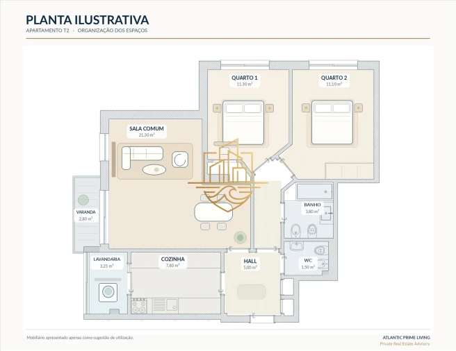 Apartamento T2 para Venda em Aldoar, Foz do Douro e Nevogilde Planta 2