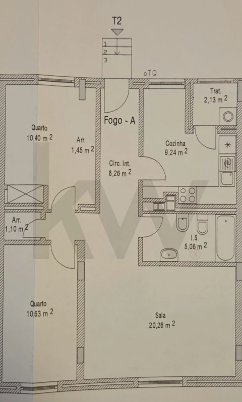 Apartamento T2 para Venda em Santa Clara