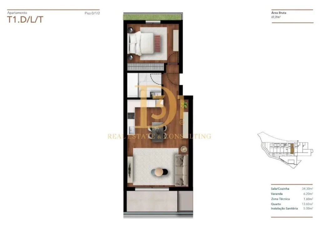 Apartamento T1 para Venda em Funchal (Santa Luzia) Foto 2
