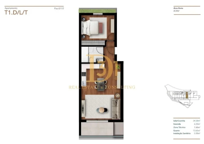 Apartamento T1 para Venda em Funchal (Santa Luzia) Foto 2