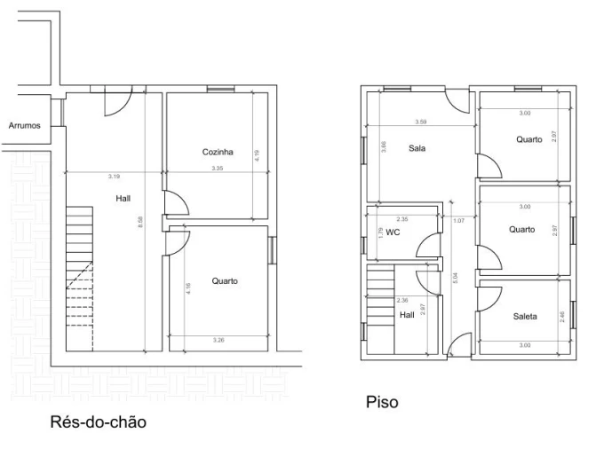 Moradia T3 para Venda em Abiul Planta 1
