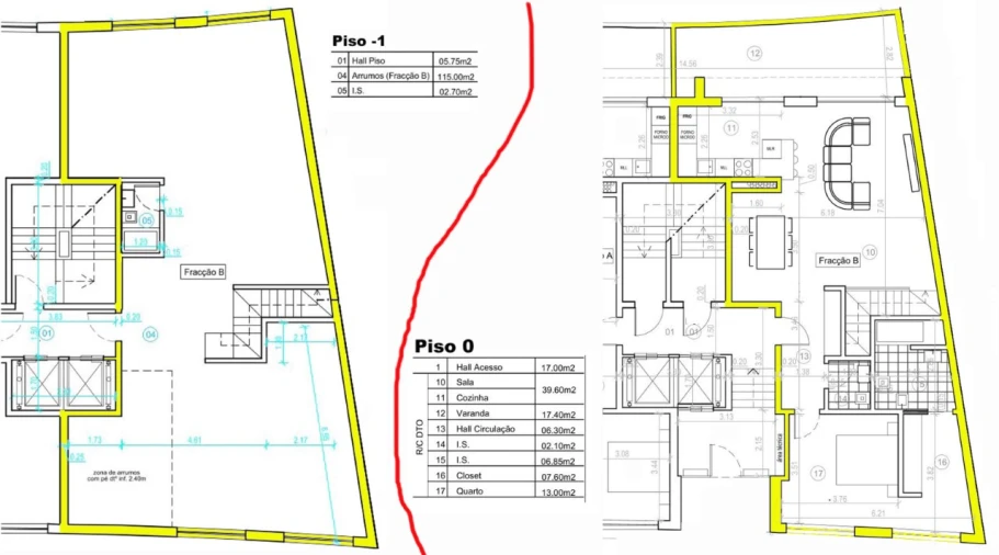 Apartamento T1 para Venda em Corroios Planta 1