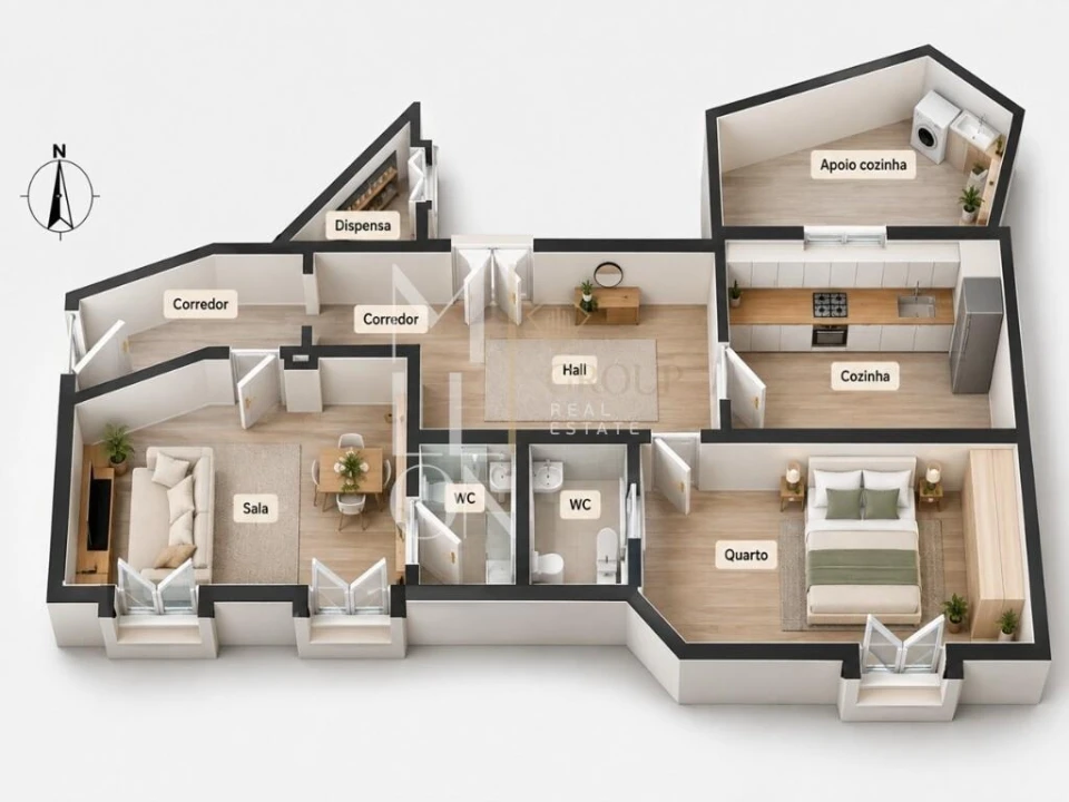 Apartamento T1 para Venda em São Vicente Foto 47
