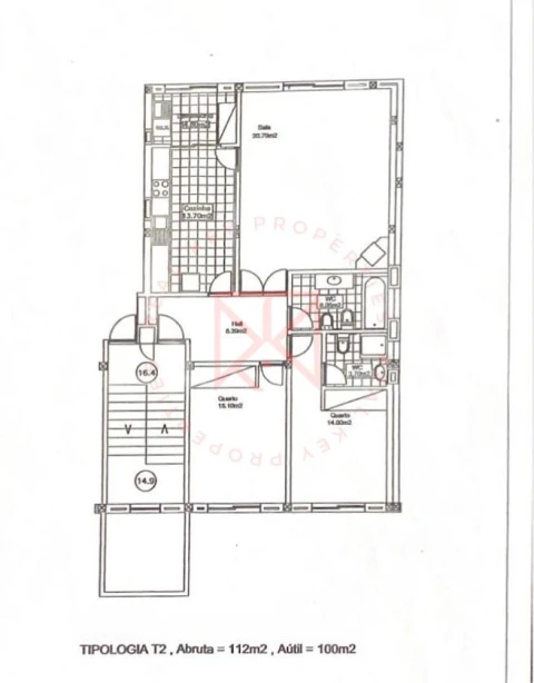 Apartamento T2 para Venda em Perafita, Lavra e Santa Cruz do Bispo