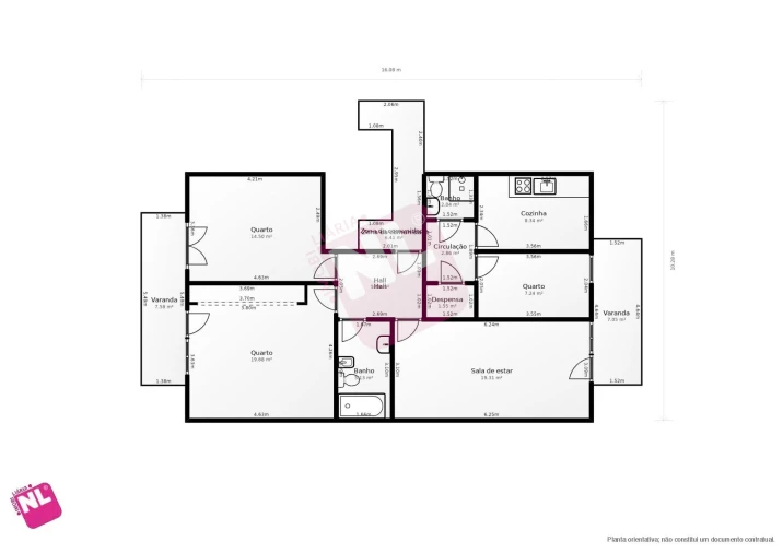 Apartamento T3 para Venda em Belém Planta 1
