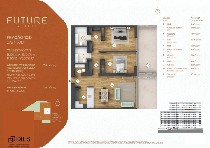Apartamento T2 para Venda em Algés, Linda-A-Velha e Cruz Quebrada-Dafundo Planta 1