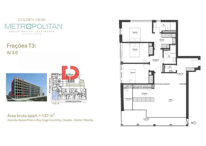 Apartamento T3 para Venda em Matosinhos e Leça da Palmeira Foto 11