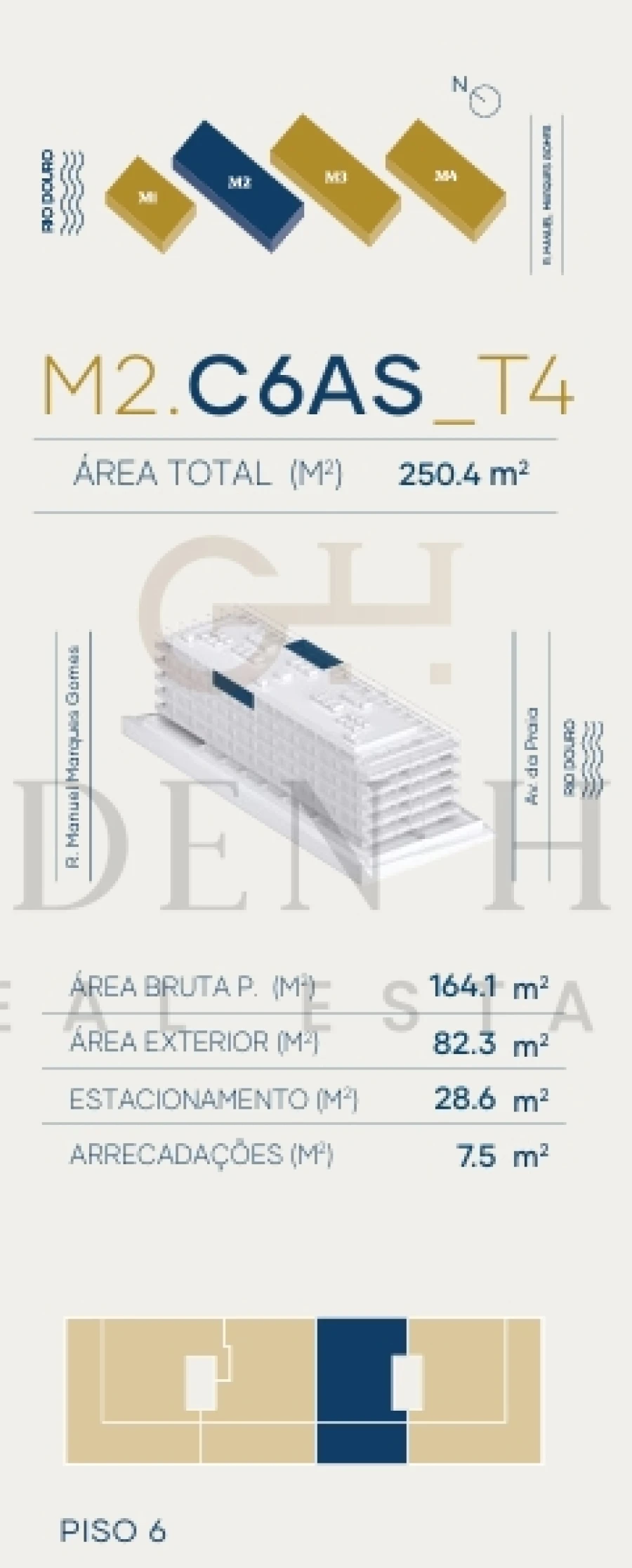 Apartamento T4 para Venda em Canidelo Planta 2