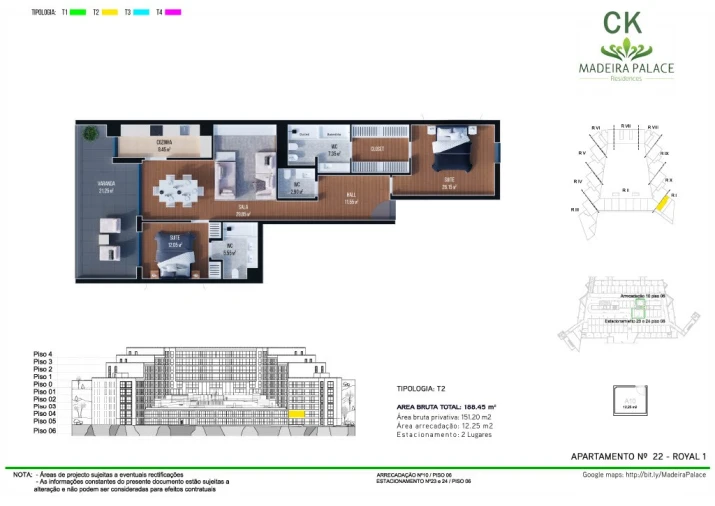 Apartamento T2 para Venda em São Martinho Planta 1