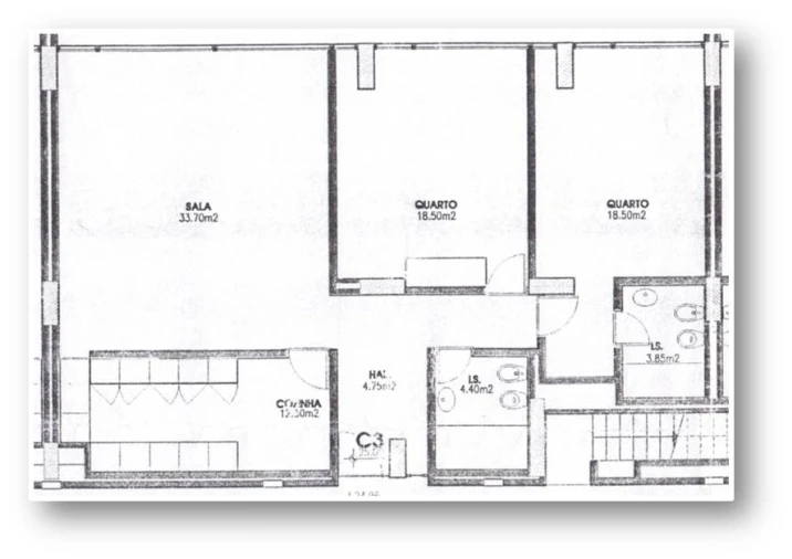 Apartamento T2 para Arrendamento em Algés, Linda-A-Velha e Cruz Quebrada-Dafundo Planta 1