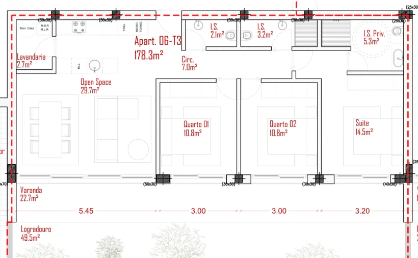 Apartamento T3 para Venda em Lodares Planta 1