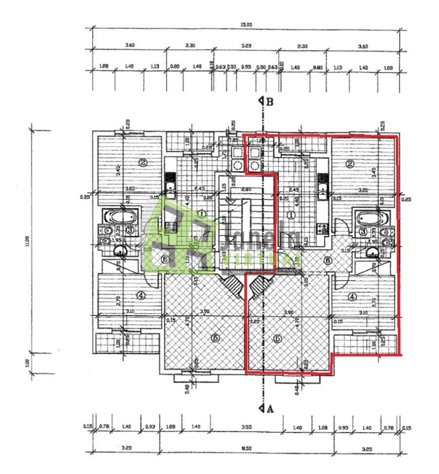 Apartamento T2 para Venda em Quinta do Conde Planta 1