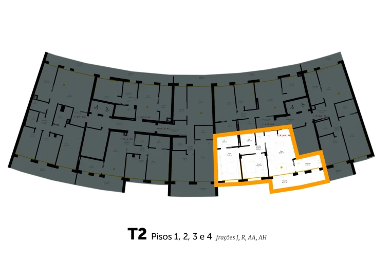 Apartamento T2 para Venda em Esgueira Planta 2
