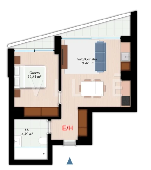 Apartamento T1 para Venda em Glória e Vera Cruz